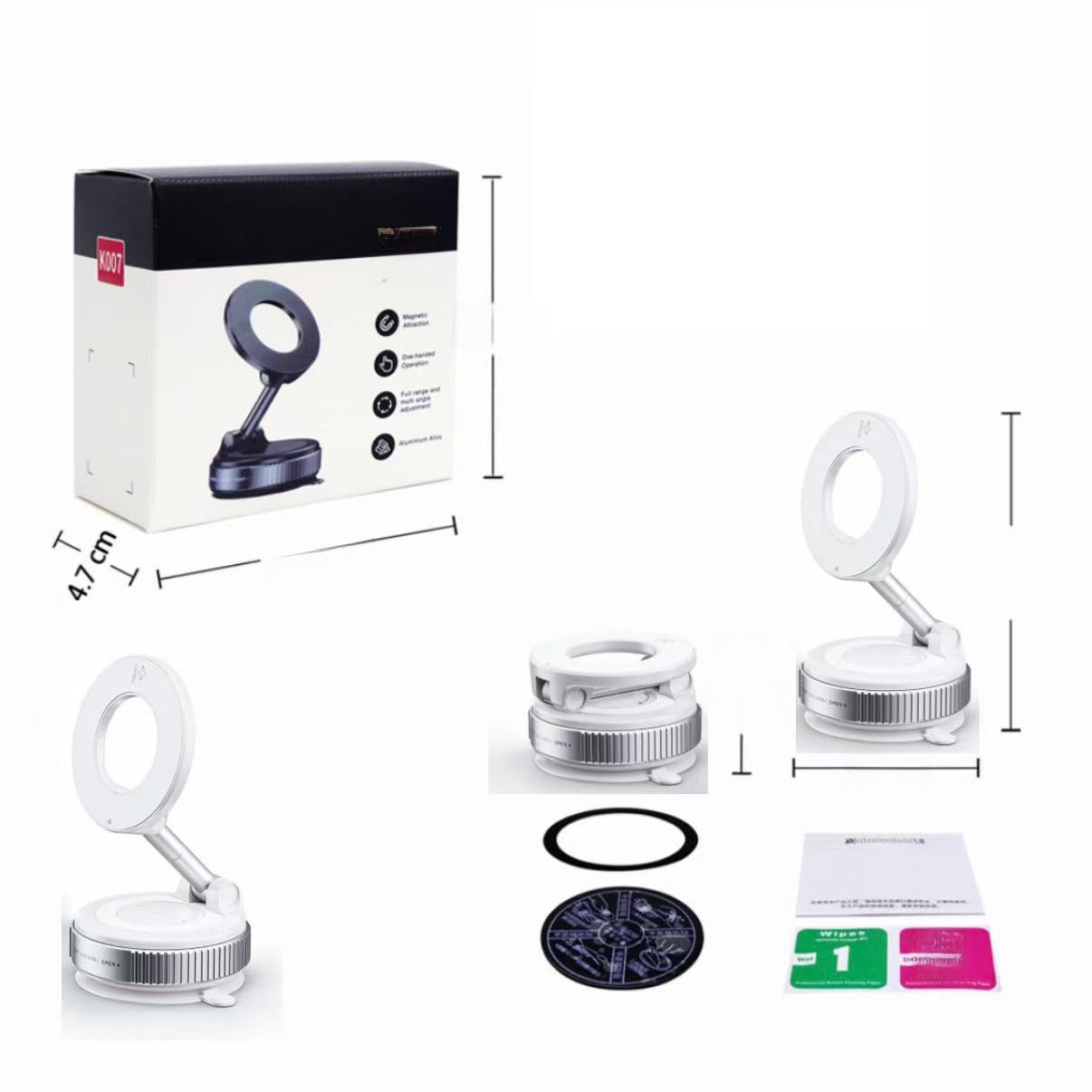 Suction cup vacuum magnetic phone holder