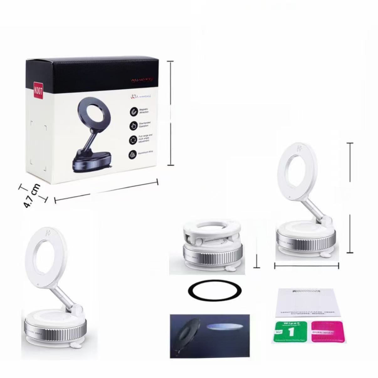 Suction cup vacuum magnetic phone holder